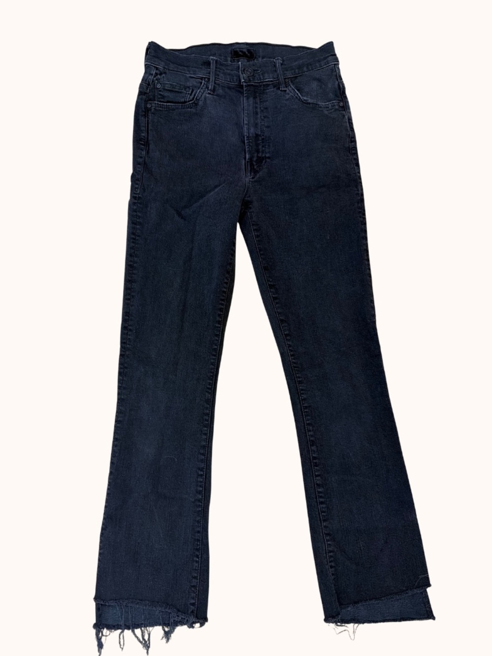 MOTHER Dark Blue Flared Wide-Leg Jeans